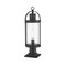 Z-Lite Roundhouse 1 Light Outdoor Pier Mounted Fixture, Black And Clear Seedy 569PHM-533PM-BK - alternate 5